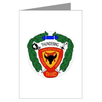 3B4M - M01 - 02 - 3rd Battalion 4th Marines - Greeting Cards (Pk of 20)